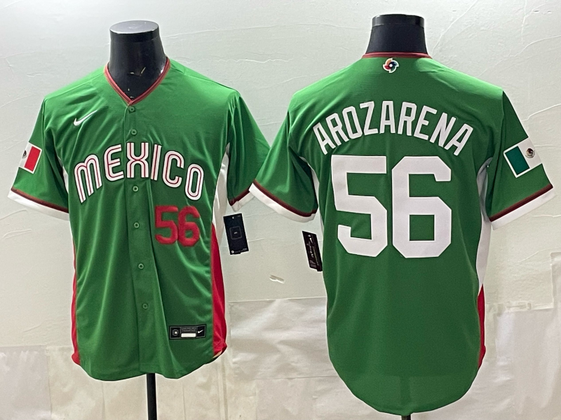Men 2026 World Cub USA #56 Arozarena green Nike MLB Jersey 009